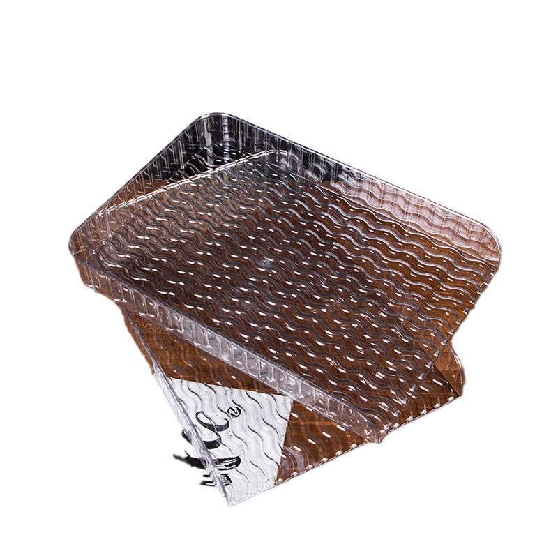 Rectangular Dumpling Box Household Kitchen Cover Plate Refrigerator Thickened Border Transparent Dumpling Storage Tray