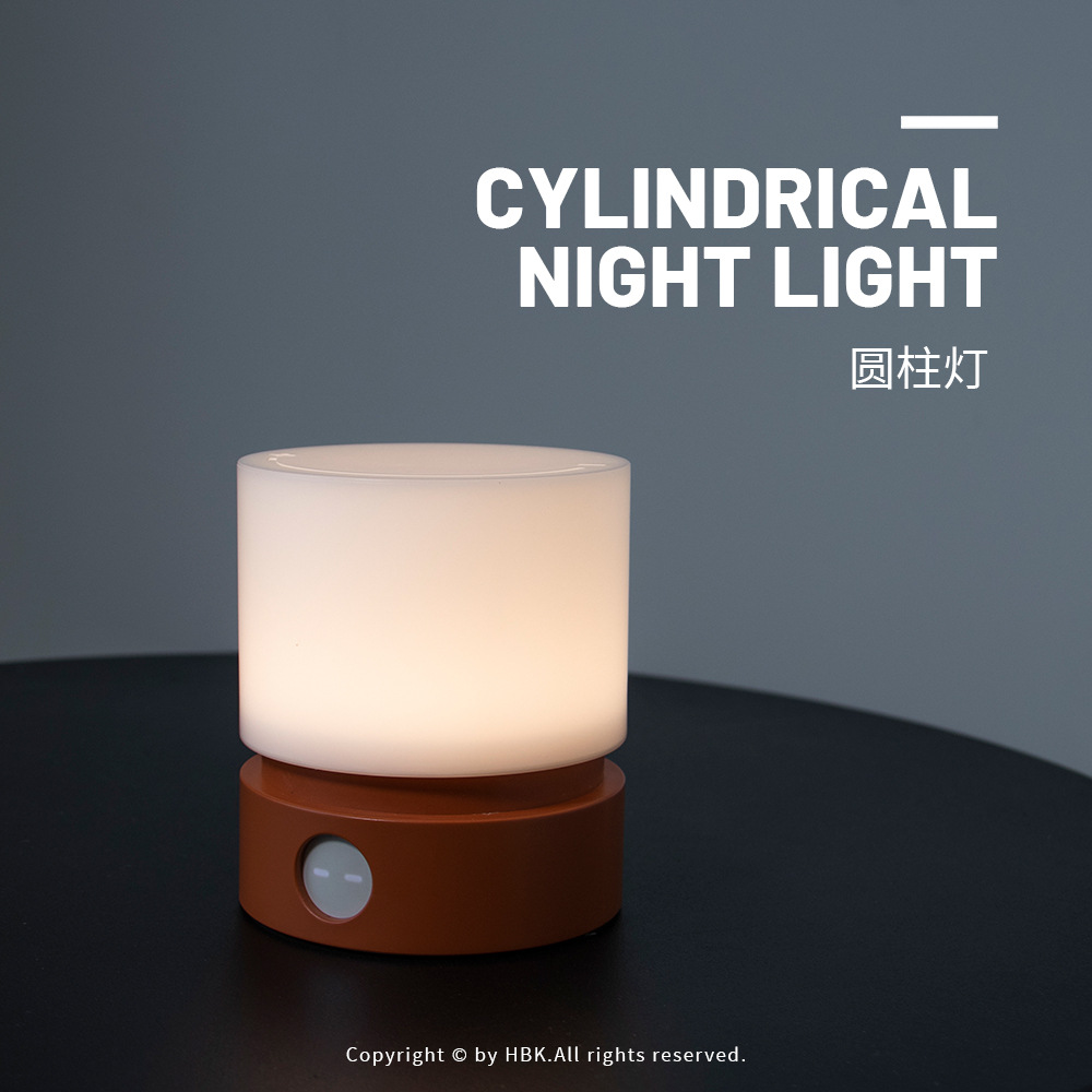 Прямые поставки черно-белый цилиндрический светильник для гостей северный поворотный цифровой дисплей таймер перезаряжаемый диммируемый ночной свет с режимом сна