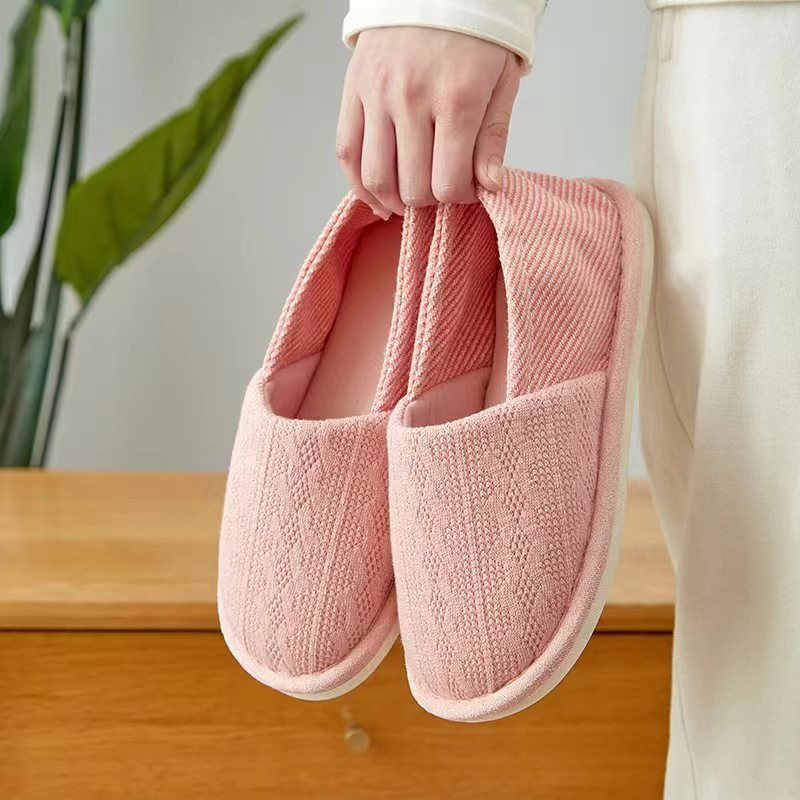 Spring extra-large size spring and autumn home blowing silent soft bottom cotton slippers before and after pregnancy spring and summer moon shoes during pregnancy