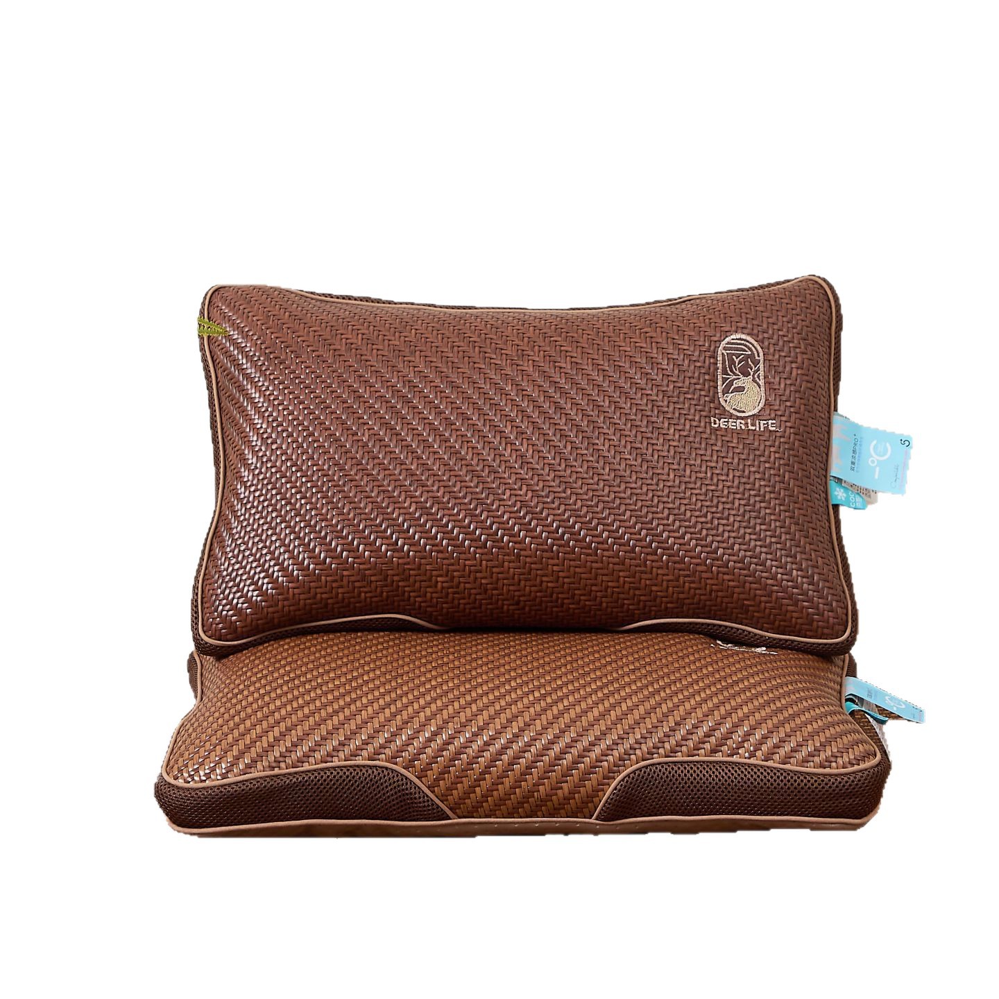 Full Buckwheat Shell Pillow Summer Cool Flower Pillow Pure Buckwheat Skin Pillow Core Breathable Ice Rattan Mat Pillow Adult Cervical Spine Protection Hard Pillow