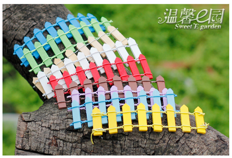 Micro landscape small ornaments succulent wooden fence fence white Mini small fence small ornaments