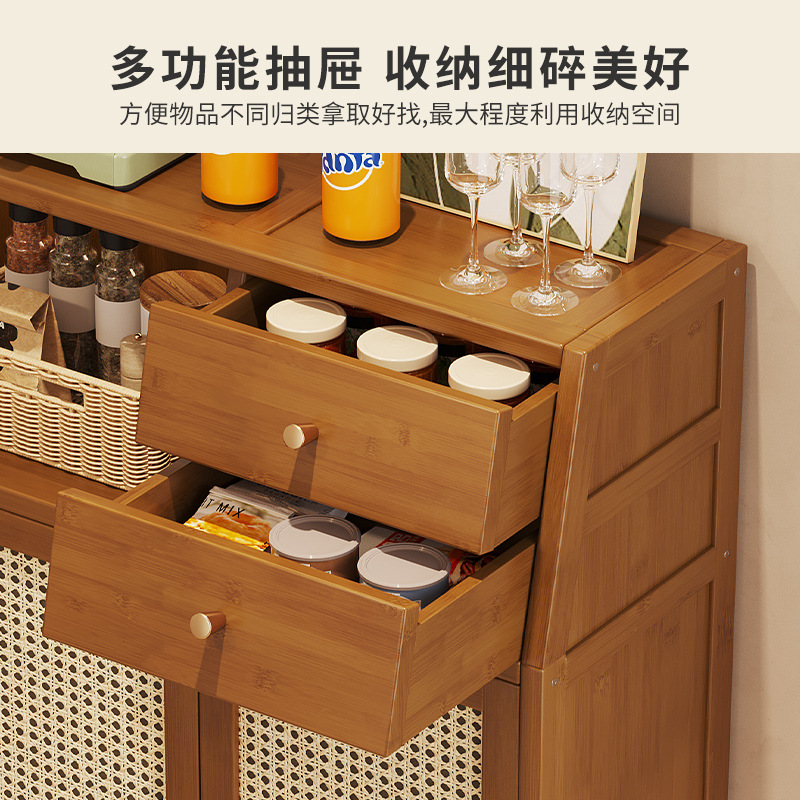 New sideboard light luxury high sense of a generation of kitchen shelf wall cabinet seasoning cabinet storage rack