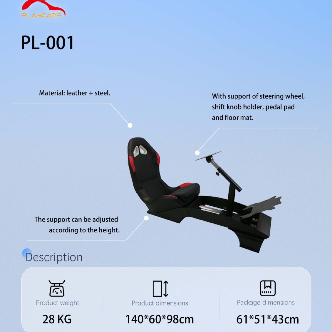 Кокпит симулятора гонок профессиональная поддержка с подставкой для телевизора