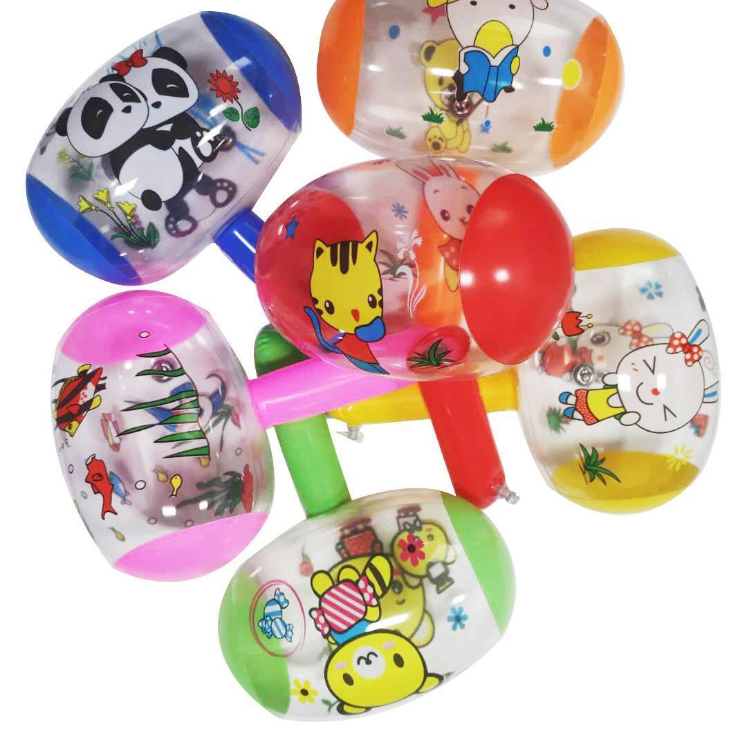 PVC material children's inflatable hammer with bell will be called small hammer floor goods inflatable children's toy in stock