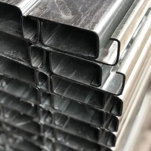 Shandong Manufacturer Specializes in the Production of Steel Structure Construction Photovoltaic Punching Cold Bending Profile C-Shaped Steel Galvanized C-Shaped Steel Sandalwood Strips