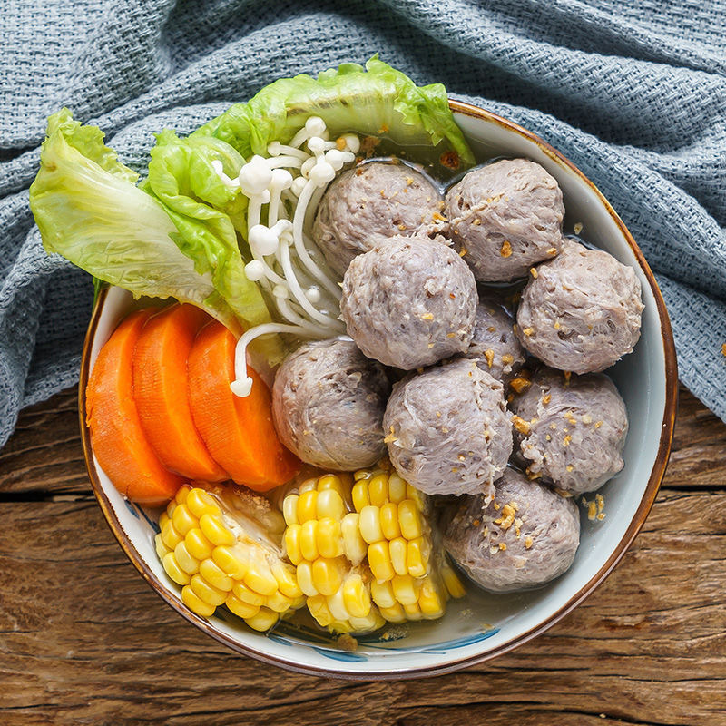 [Factory wholesale] Chaoshan beef balls authentic hand-beating beef tendon balls Chaozhou Shantou specialty hot pot ingredients soup powder