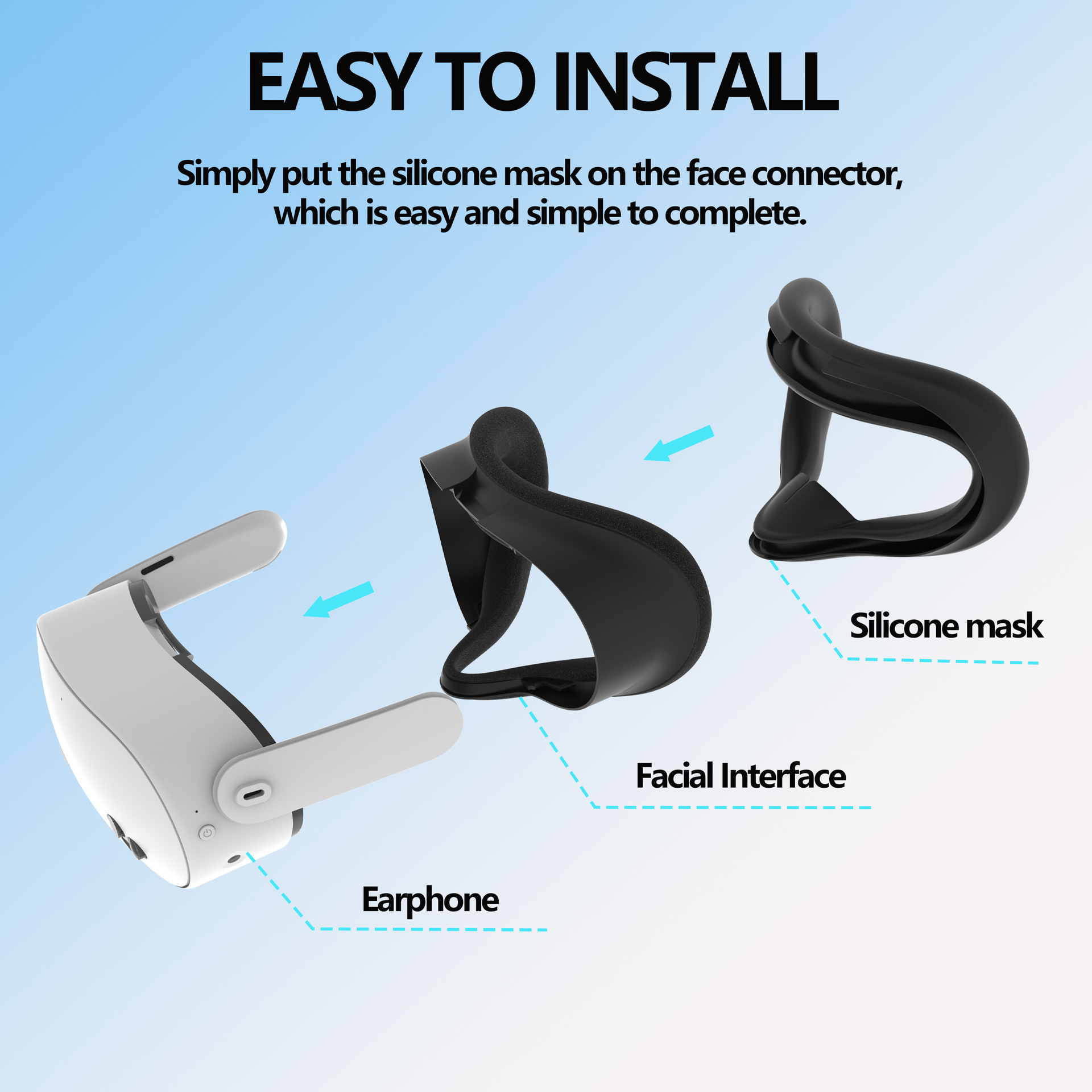 Meta quest3s Handle Silicone Cover Anti-collision Anti-sweat Anti-drop Eye Mask Host Protection suit Glasses Film