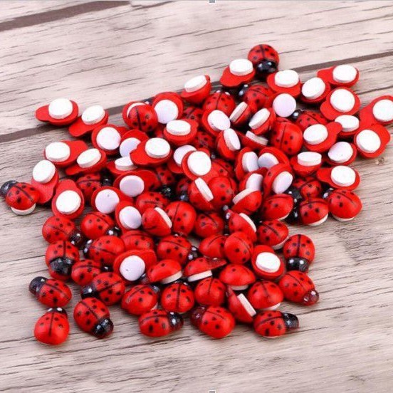 Микроландшафт DIY мелкие украшения мини деревянные цветные божьи коровки декоративные аксессуары