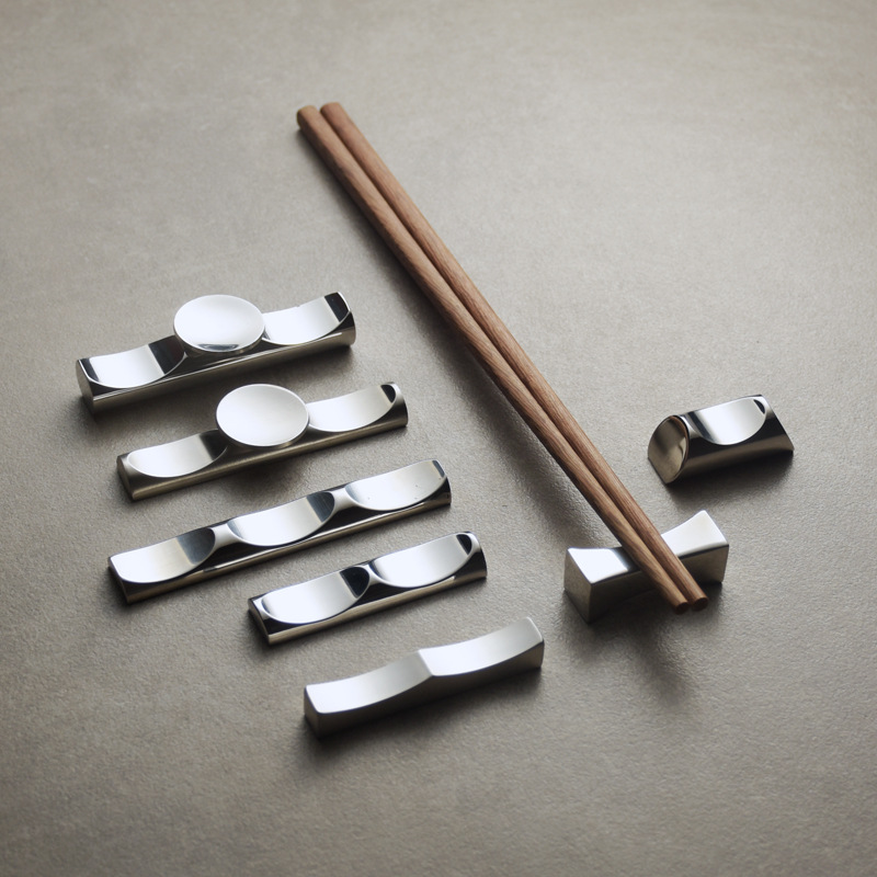 Light luxury 304 stainless steel chopsticks holder restaurant public rack hotel tableware golden chopsticks holder chopsticks pillow chopsticks holder