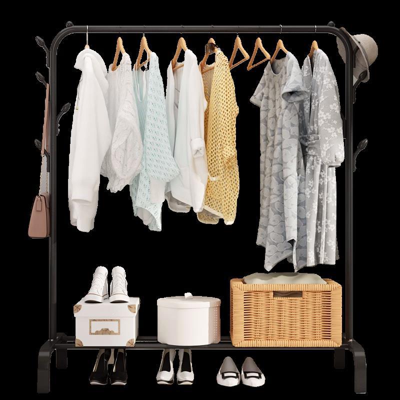 Simple Floor-Standing Folding Clothes Drying Rack for Balcony, Household Bedroom Clothes Rack, Folding Clothes Hanger