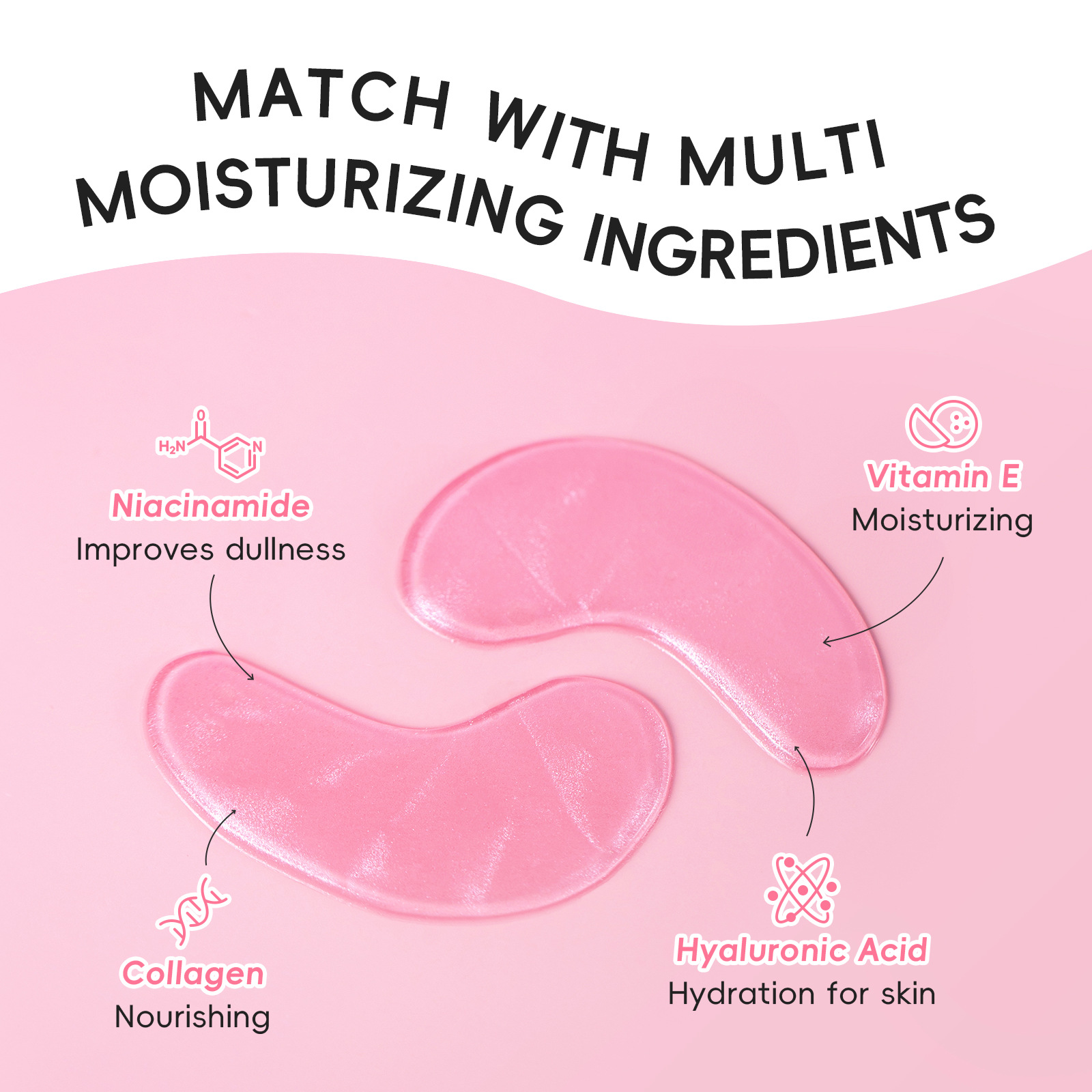 Cross-Border Laikou Sakura Single-Piece Eye Mask 6G/Pair Hydrating, Moisturizing, Caring for the Skin Around the Eyes and Moisturizing in Stock