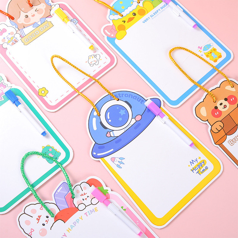 Cartoon Double-sided Erasable Drawing Board Kindergarten Children's Drawing Graffiti Whiteboard Kindergarten Early Education Message Writing Board