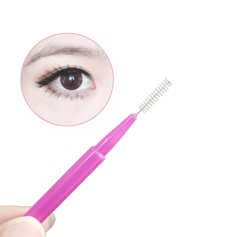 Спиральная одноразовая щетка для бровей, портативная щетка для ресниц, расческа для бровей, инструмент для красоты с крышкой