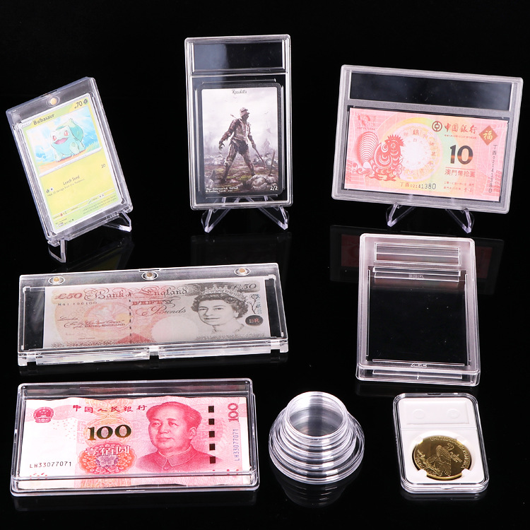 Коробка для защиты банкнот с золотым тиснением, кастомизированная пластиковая магнитная коробка