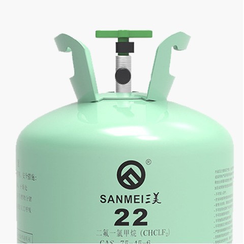 Sanmei R22 Refrigerant Net Weight 10kg, 13.6kg Refrigerant for Automotive Air Conditioning, Hvac, and Cold Storage