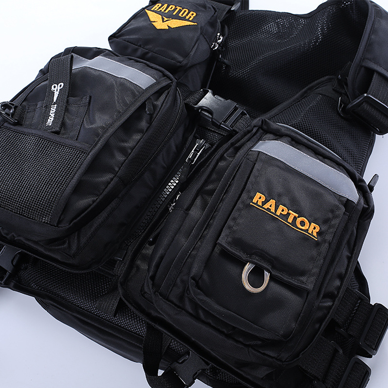 In stock Raptor fishing special buoyancy life-saving clothes multi-pocket rock fishing vest multi-functional sea fishing Survival Vest