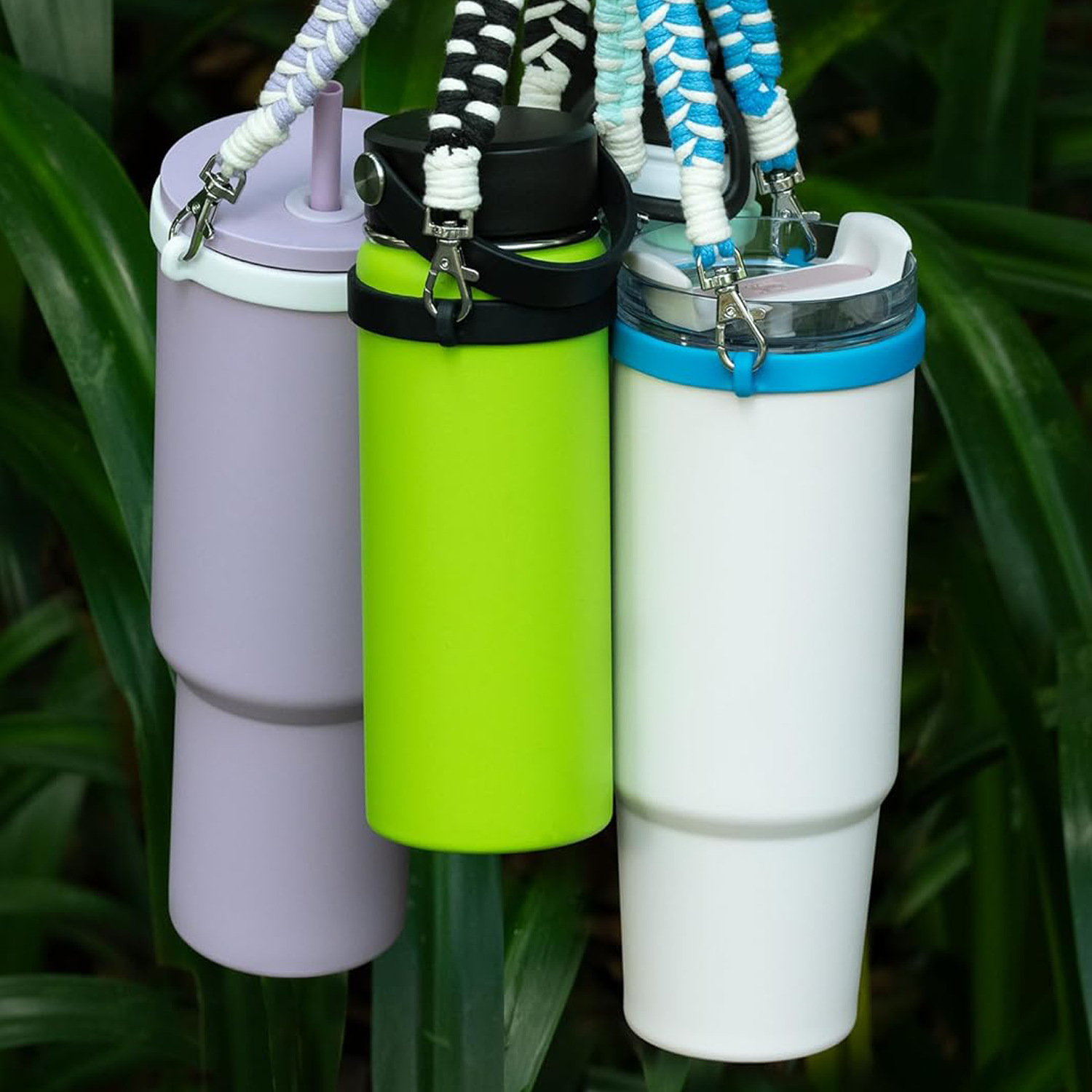 Food Grade Pure Silicone Water Cup Lanyard Ring Water Bottle Sling Elastic Silicone Ring Water Cup Handle Ring Strap Cup Cover