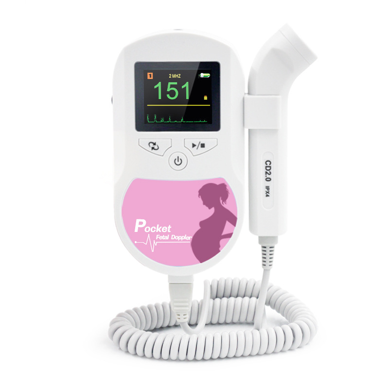Kangtai Ding Customized Portable Fetal Heart Rate Meter Home Doppler Ultrasound Pregnant Women Handheld Fetal Movement Stethoscope Fetal Heart Rate Meter