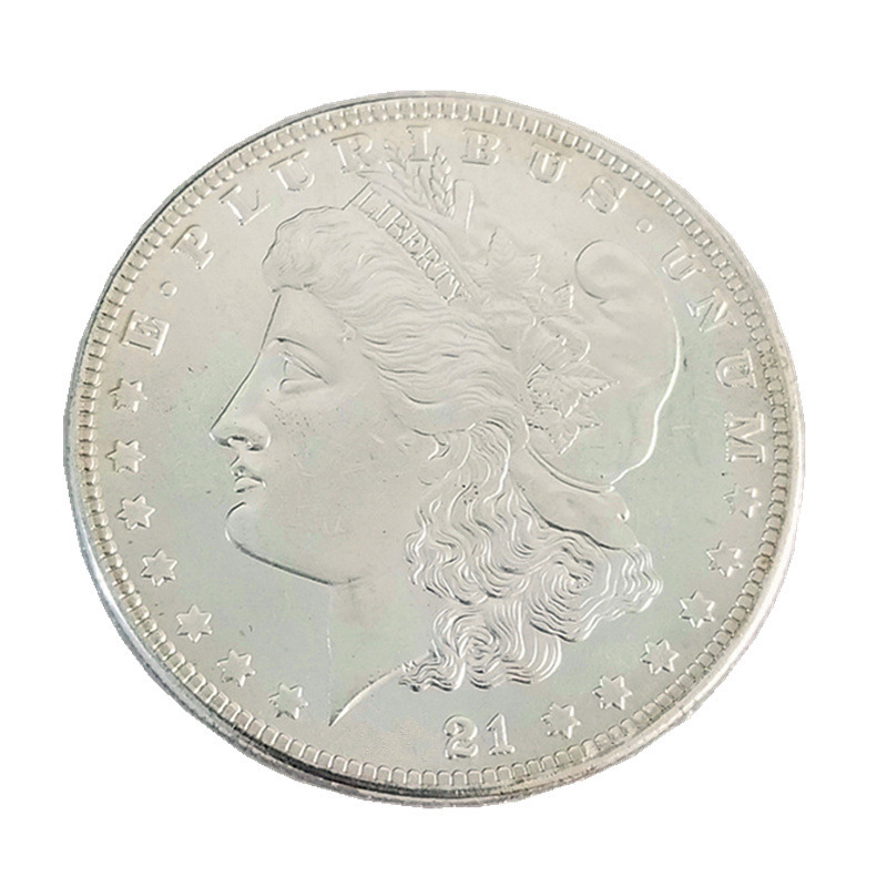 Antique Crafts American Morgan 21 Commemorative Coin Silver Dollar Brass Material