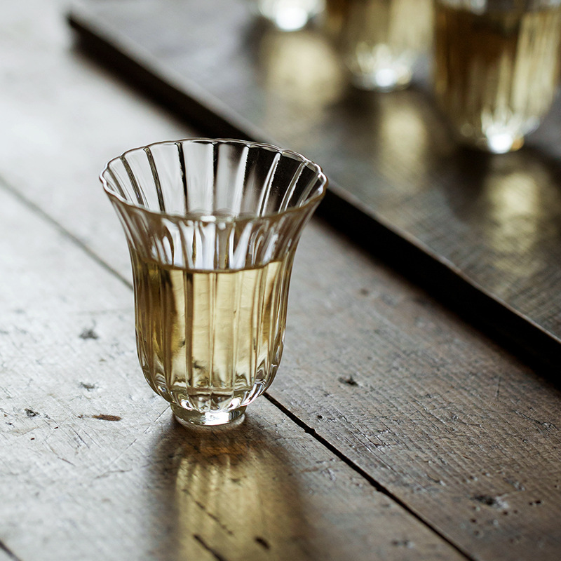 Домашняя винтажная стеклянная прозрачная чашка, маленькая мини чашка из боросиликатного стекла, маленькая чашка для кунг-фу