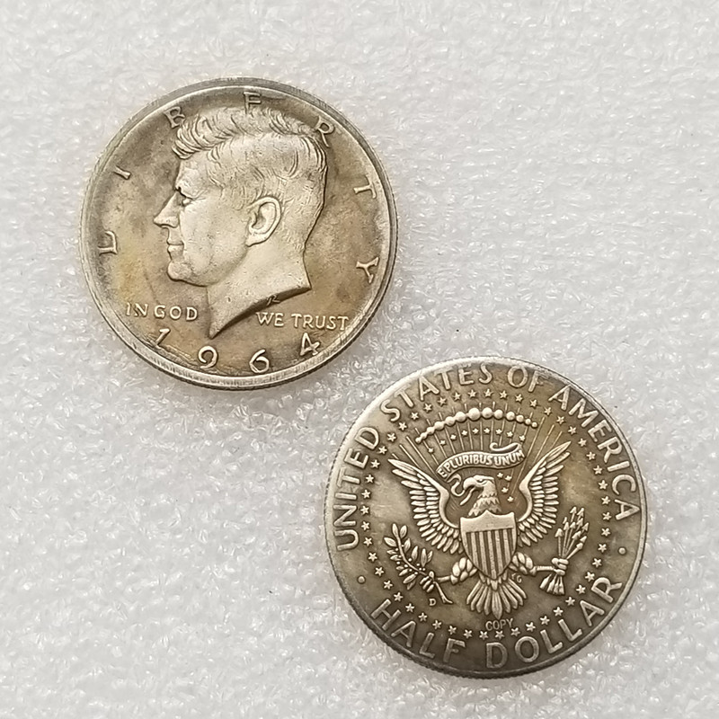 Antique Crafts 1964 United States Kennedy Brass Silver-Plated Material # T2021