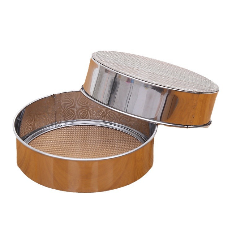 Two yuan shop 15cm household stainless steel flour sieve 2 yuan shop 40 mesh stainless steel flour sieve household baking tools