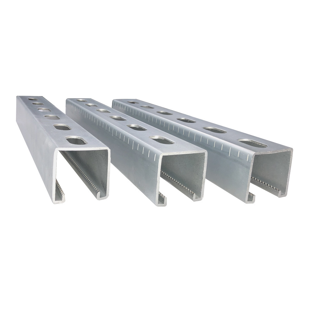 Solar Bracket Steel Structure 41 Series U-Shaped Steel for Rail Slide Thickened National Standard C-Shaped Purlin with Holes