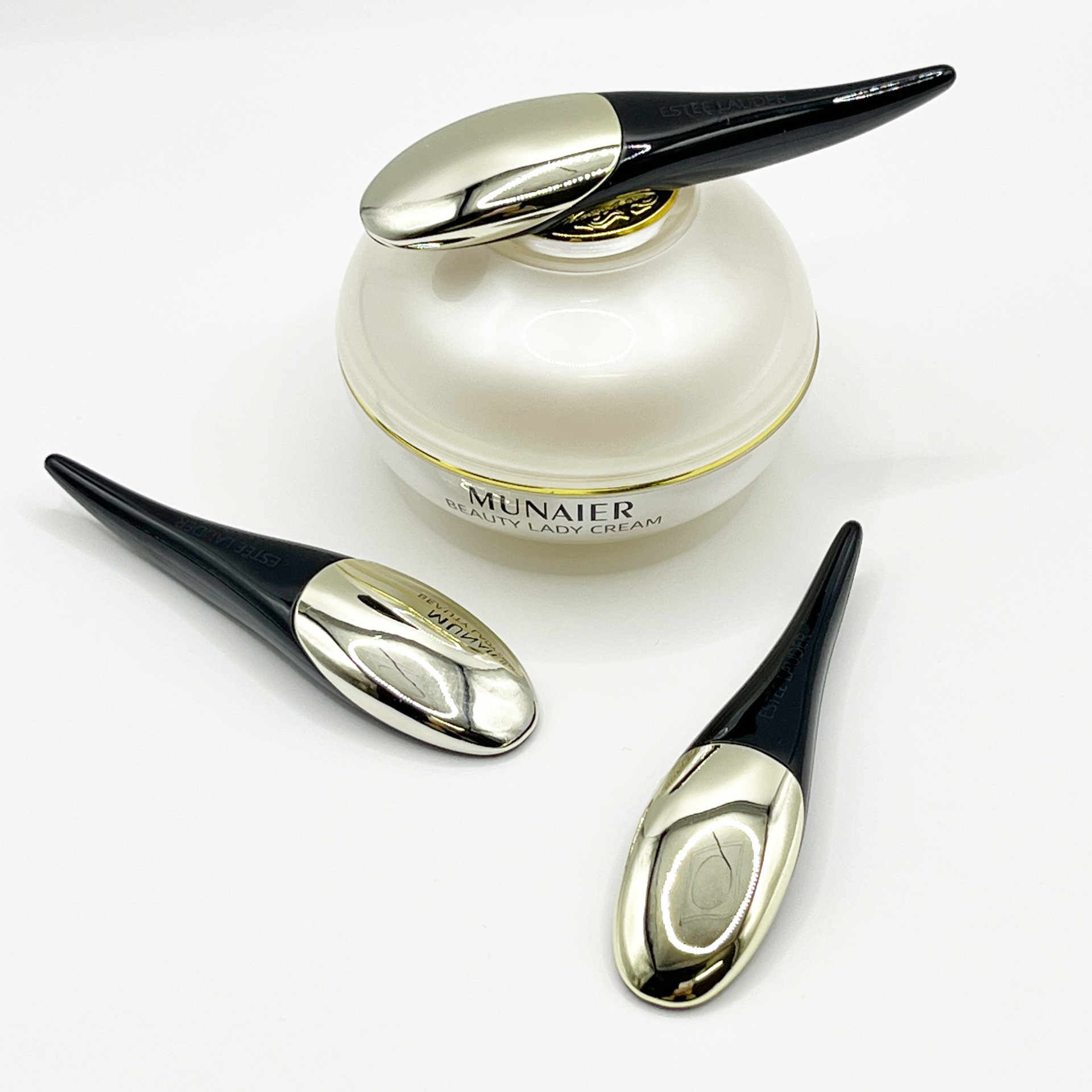 Eye cream massage stick roller T-type eye cream stick metal face cream spoon printable logo cosmetic spoon sub-packaging eye cream spoon