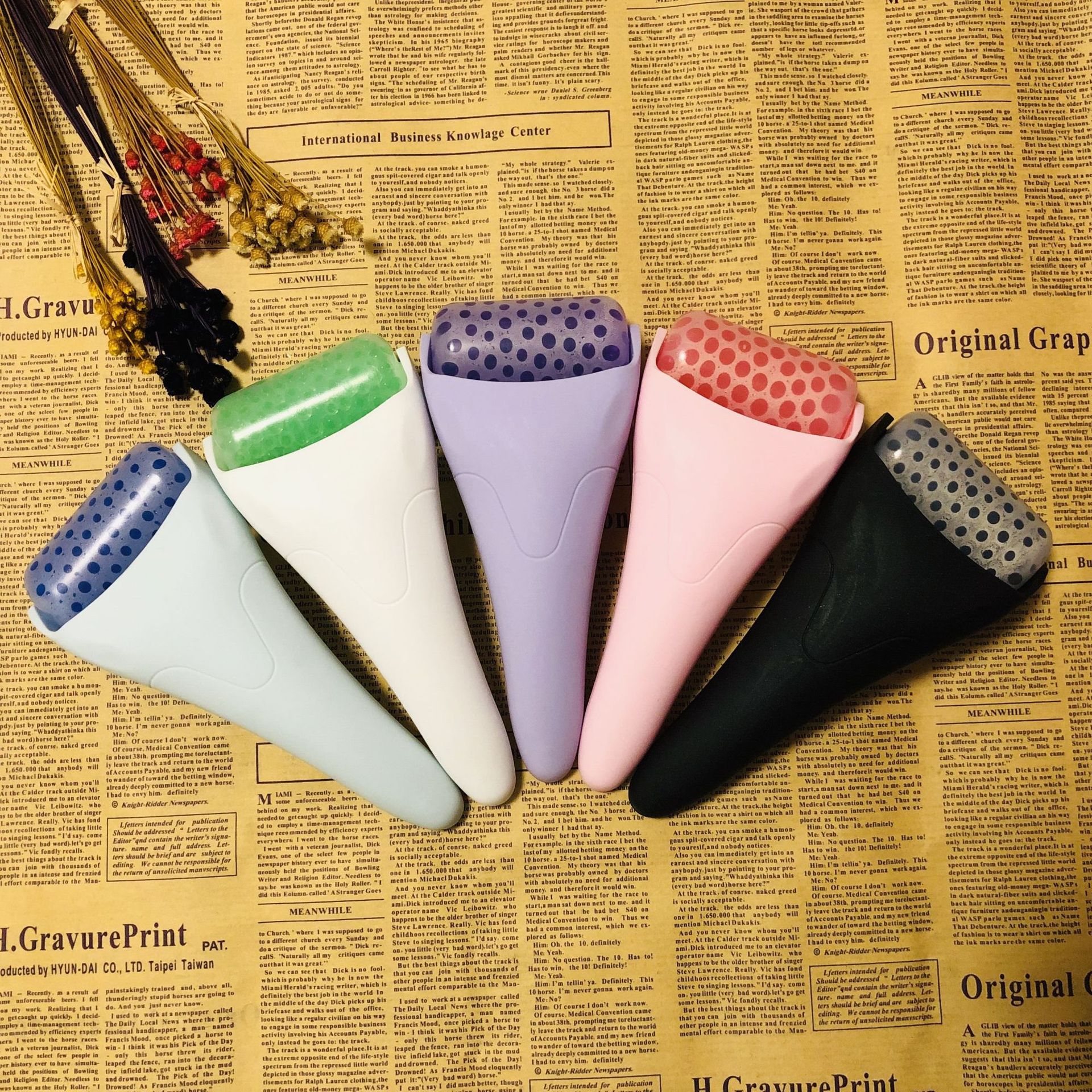 Корейский роллер для лица, ледяной роллер, массажный инструмент для ухода за кожей