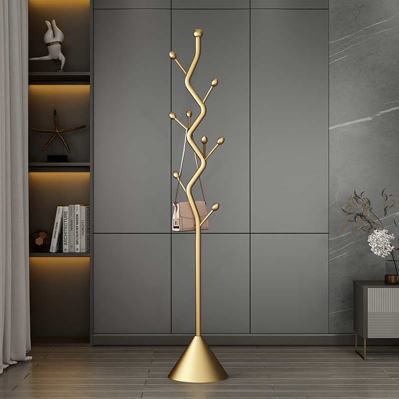 Nordic Club Hotel Coat Rack Floor-Standing Creative Art Rack Home Clothes Hanger High-End Light Luxury Bedroom