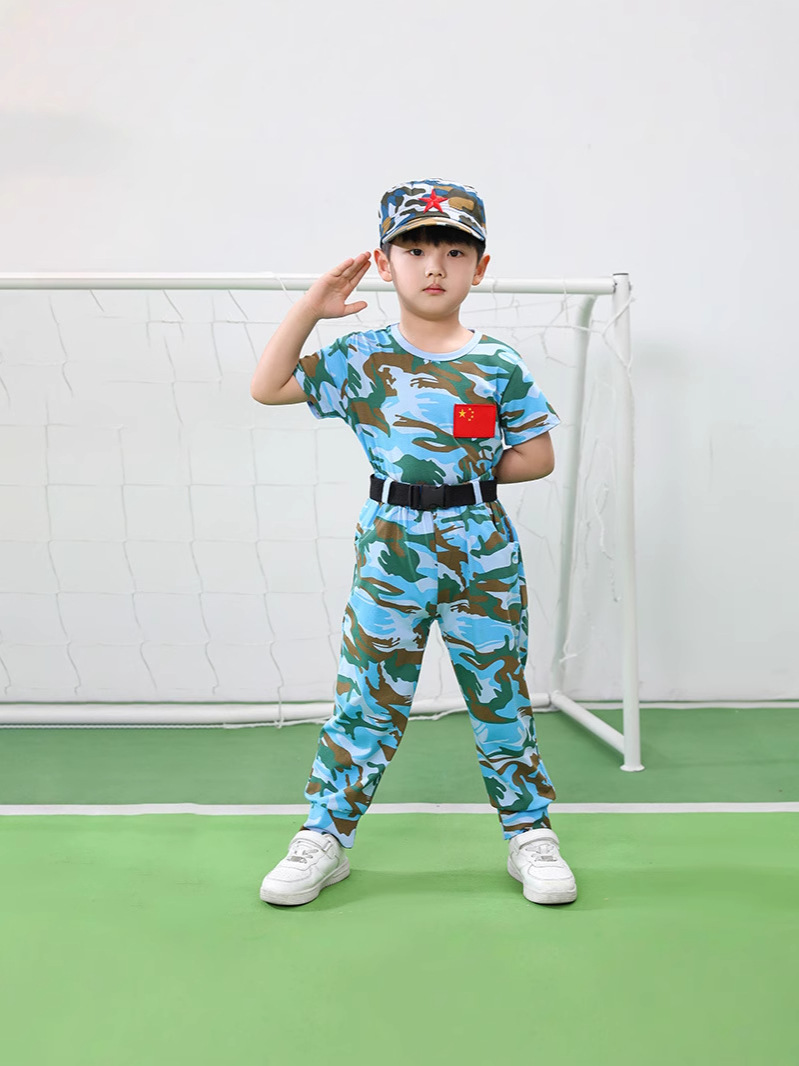 Children's Camouflage Suit Summer Military Training Uniform for Primary and Secondary School Students Boys Summer Camp Training Uniform Girls Performance Uniform