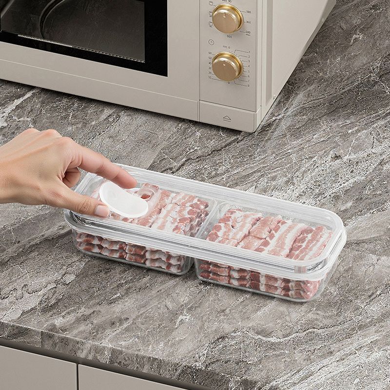 Narrow Gap Refrigerator Compartment Fresh-Keeping Box Household Compartment Frozen Meat and Vegetable Food Packaging Box Large Capacity Meal Preparation Freezer Box