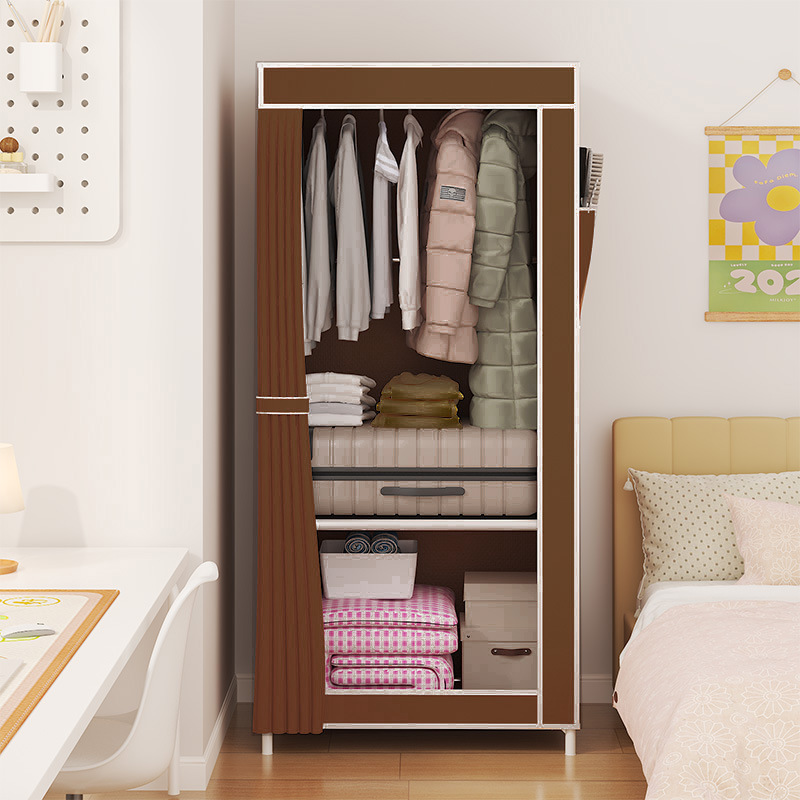 Simple Wardrobe Bedroom Household Simple Assembled Cloth Wardrobe for Rental Room Storage Wardrobe Storage Simple Storage Cabinet