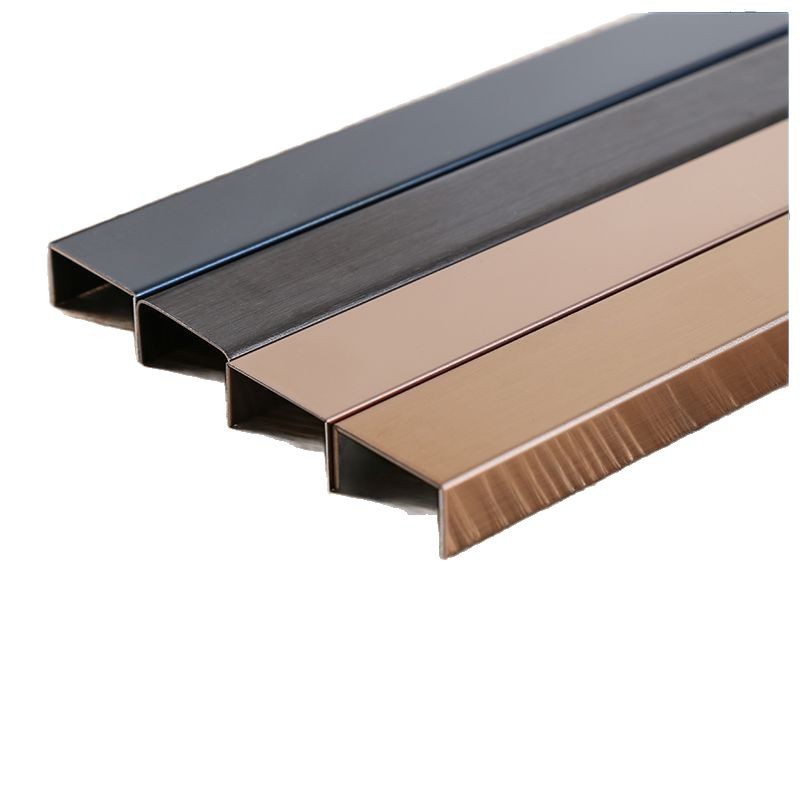 Stainless Steel Decorative Strips Background Wall Card Slot Decoration Manufacturer Tv Background Wall Decorative Strips U-Shaped Closing Strips Wholesale