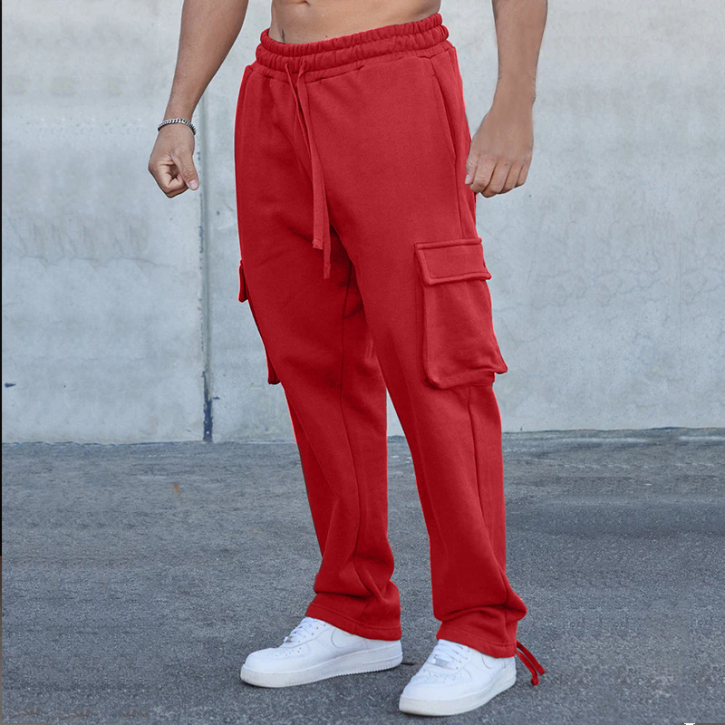 Брюки с флисом для мужчин, утолщенные, новые, европейские и американские, большие размеры, модные