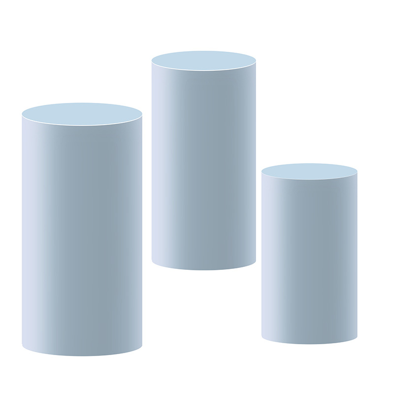 Cross-Border Cylindrical Dessert Tablecloth Cover Cake Shop Wedding Conference Table Wrought Iron Solid Color Table Cover Party Decoration Dust Cover