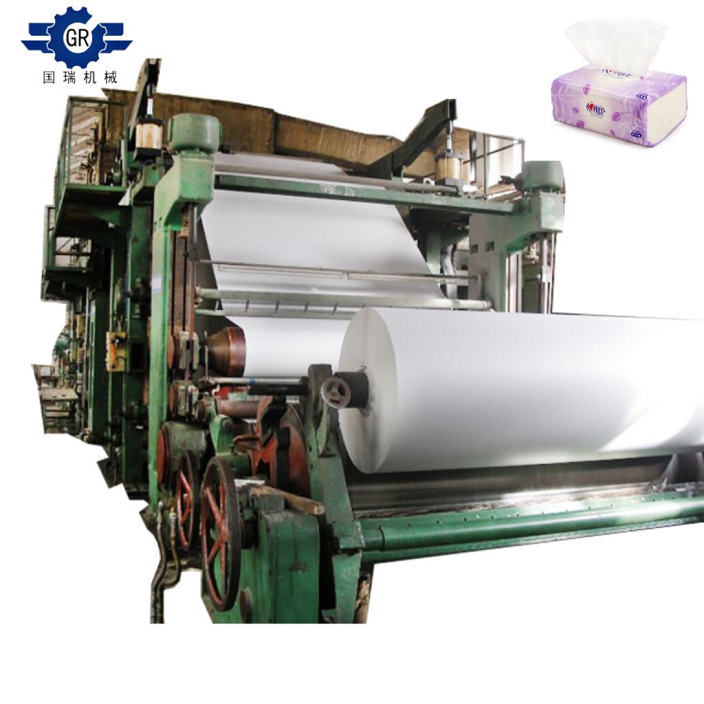 Gr-2100Mm High Quality Toilet Paper Making Machine Napkin Paper Production Line with Wood Pulp
