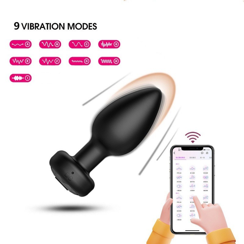 APP wireless remote control silicone men's and women's posterior anal plug soft anal plug adult sex toys SM factory