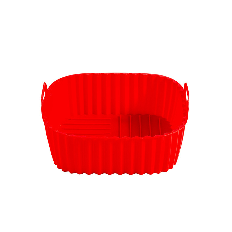 Silicone air fryer bowl oven tray foldable reusable easy to clean high temperature food grade silicone mat