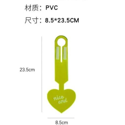 Fluorescent Luggage Tag Ins Style Heart-Shaped Tag Boarding Pass Checked Suitcase Anti-Loss Label Identification Tag Customization