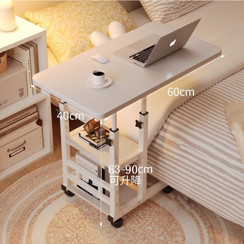 Movable Wheeled Lifting Table Bedside Desk Computer Desk Simple Small Table Bedroom Home Student Desk Writing Desk