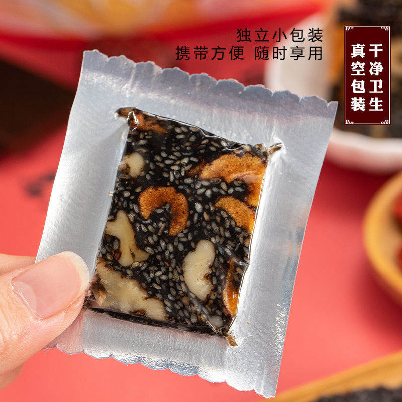 Black sesame walnut donkey-hide gelatin cake women's tonic Donga specialty will sell gifts with goods Shandong donkey-hide gelatin solid yuan cake