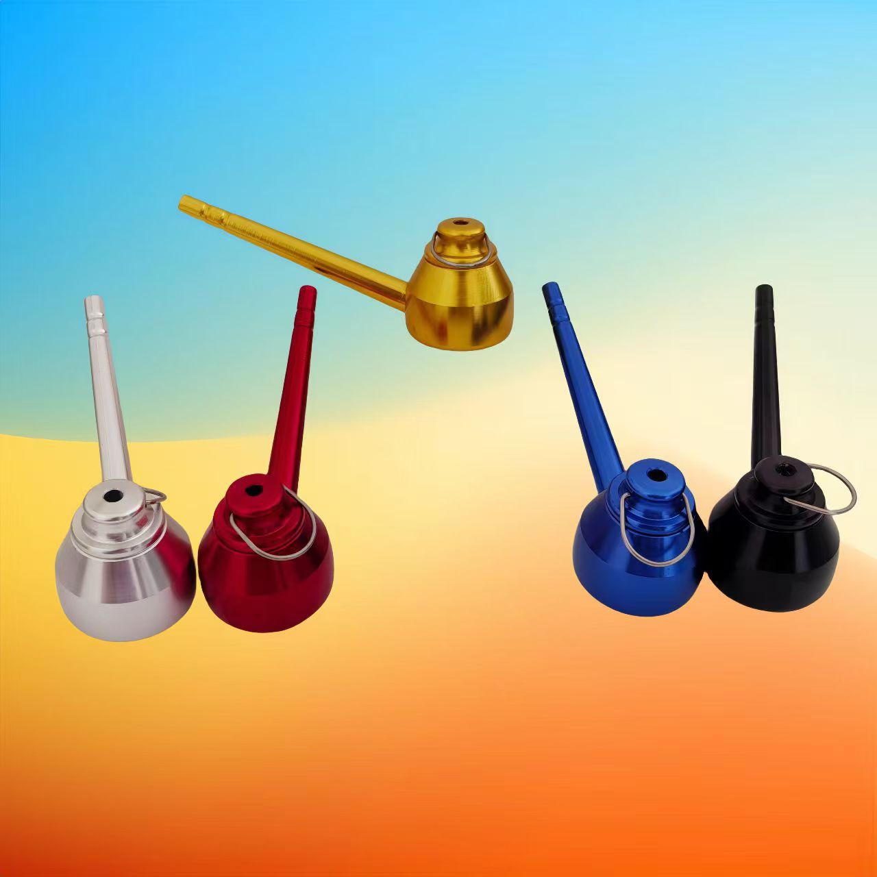 Direct Sales from the Source Manufacturer, Creative Hot-Selling Teapot, Aluminum Small Pipe, Portable Washable Pipe, Metal Pipe