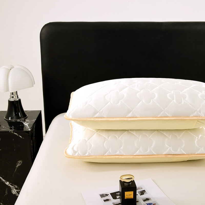 Luxury Silkman 2025 New Summer Ice Silk Cool Quilted Pillowcase Single Pair Washable Thickeneded Pillow