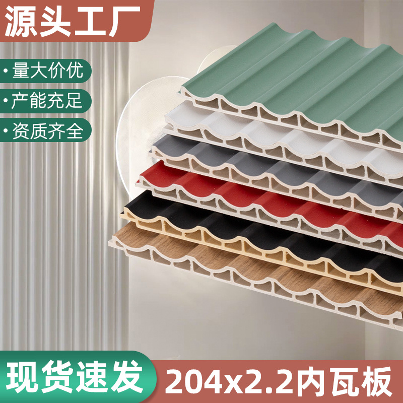 Оптовая продажа экологической древесной волнистой панели, ПВХ панель для телевизионного фона