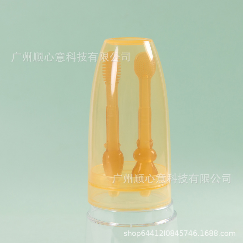 Baby Toothbrush, Baby Toothbrush, Baby Toothbrush, Baby Tongue Brush, Kidsren's Oral Cleaning Brush, Silicone Toothbrush, Soft-Bristled Brush