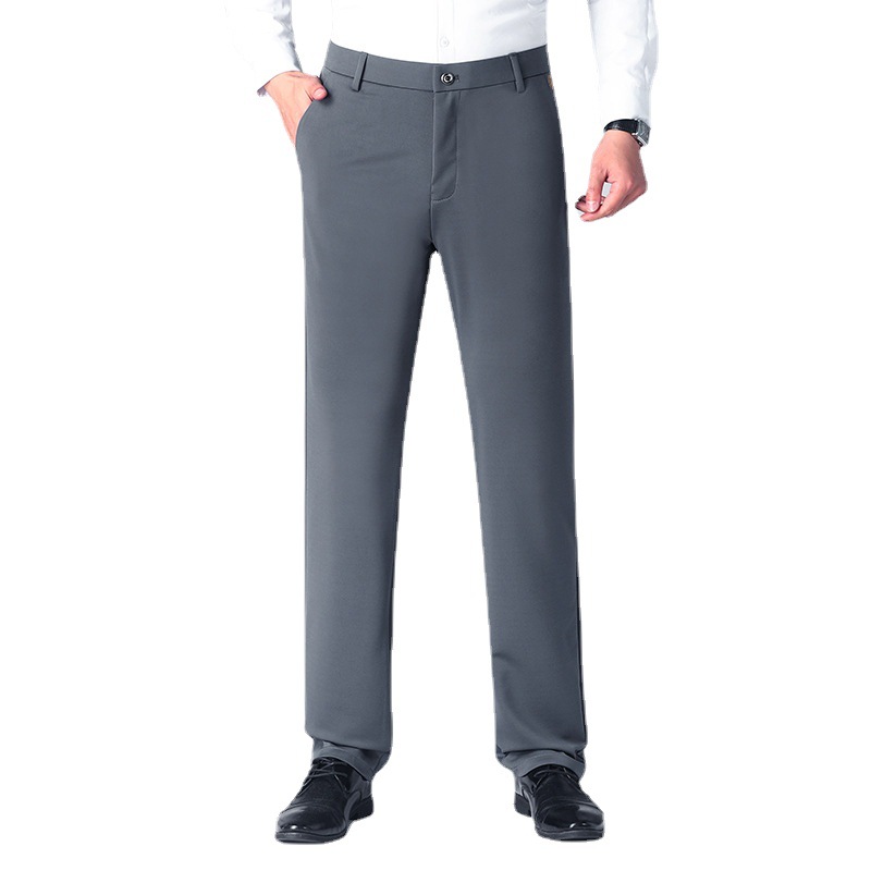 Men's Straight Casual Pants Men's 2023 New Middle-aged Loose Pants Men's Middle-aged and Old Dad Pants Men's Spring and Autumn