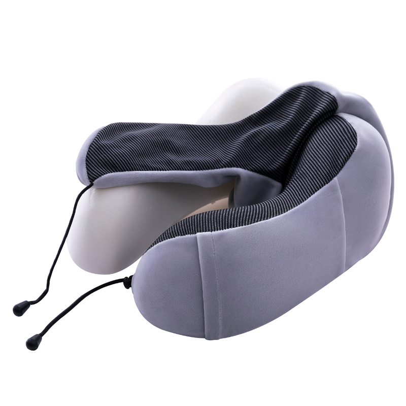Cross-border U-shaped neck pillow can be fixed Logo simple memory foam U-shaped pillow wholesale travel neck pillow portable U-shaped pillow