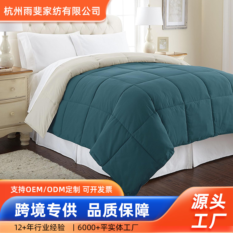 Мягкий стеганый плед в клетку, всесезонный, весенне-осенний, зимний, двусторонний, с химическим волокном