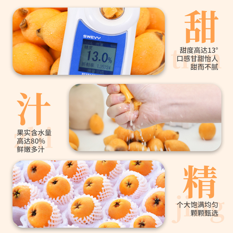 Shunfeng Big Fruit 4.50kg Authentic Yunxiao Loquat Fresh Fruit Fresh Fruit Whole Box Pipa Batch Sweet Seasonal Gift Box